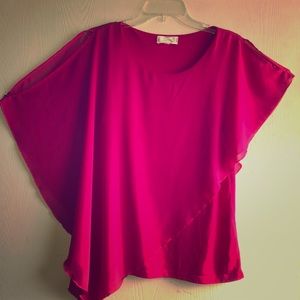 Layered pink blouse size L